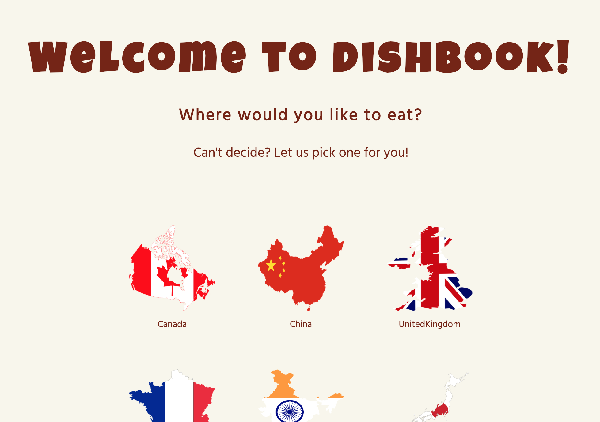 dishbook landing page